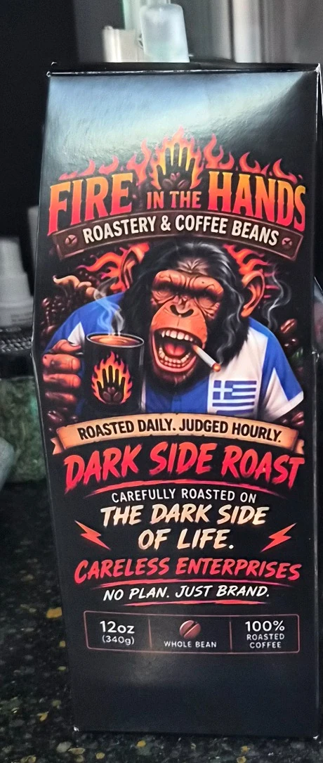 Dark Side Roast prototype package